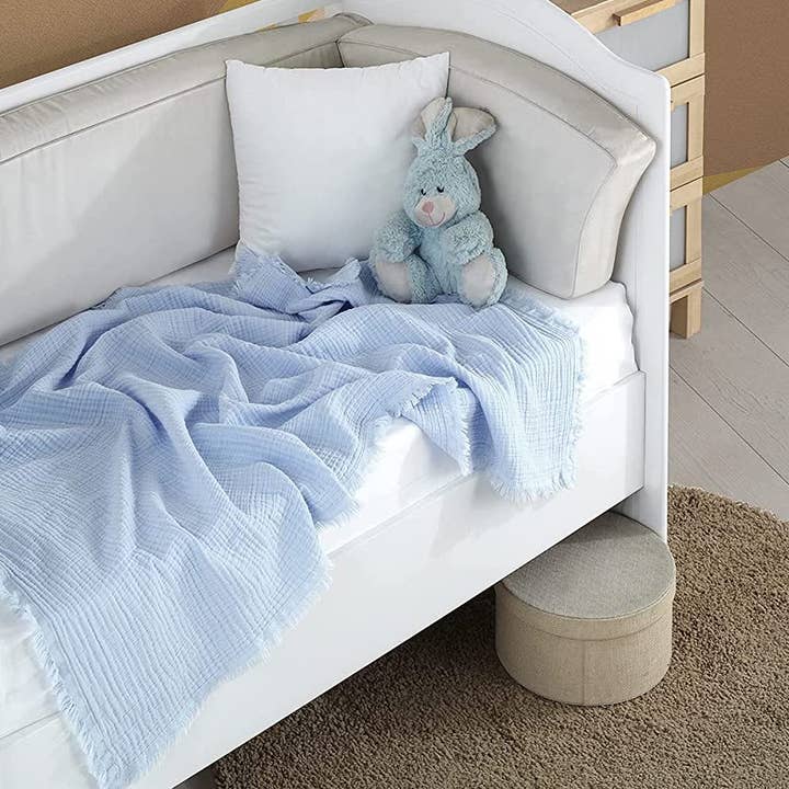 Pano de Musselina para Bebê BOHORIA® Azul Céu por atacado de BOHORIA