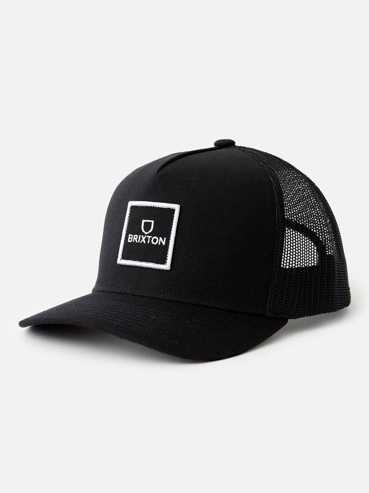 Alpha Block Netplus Trucker Hat - Black for wholesale by Brixton