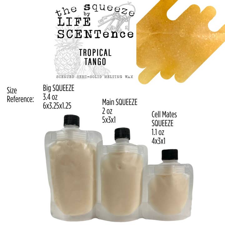 Cera Derretida Tropical Tango Squeeze Disponível em 3 Tamanhos por atacado de Life SCENTence