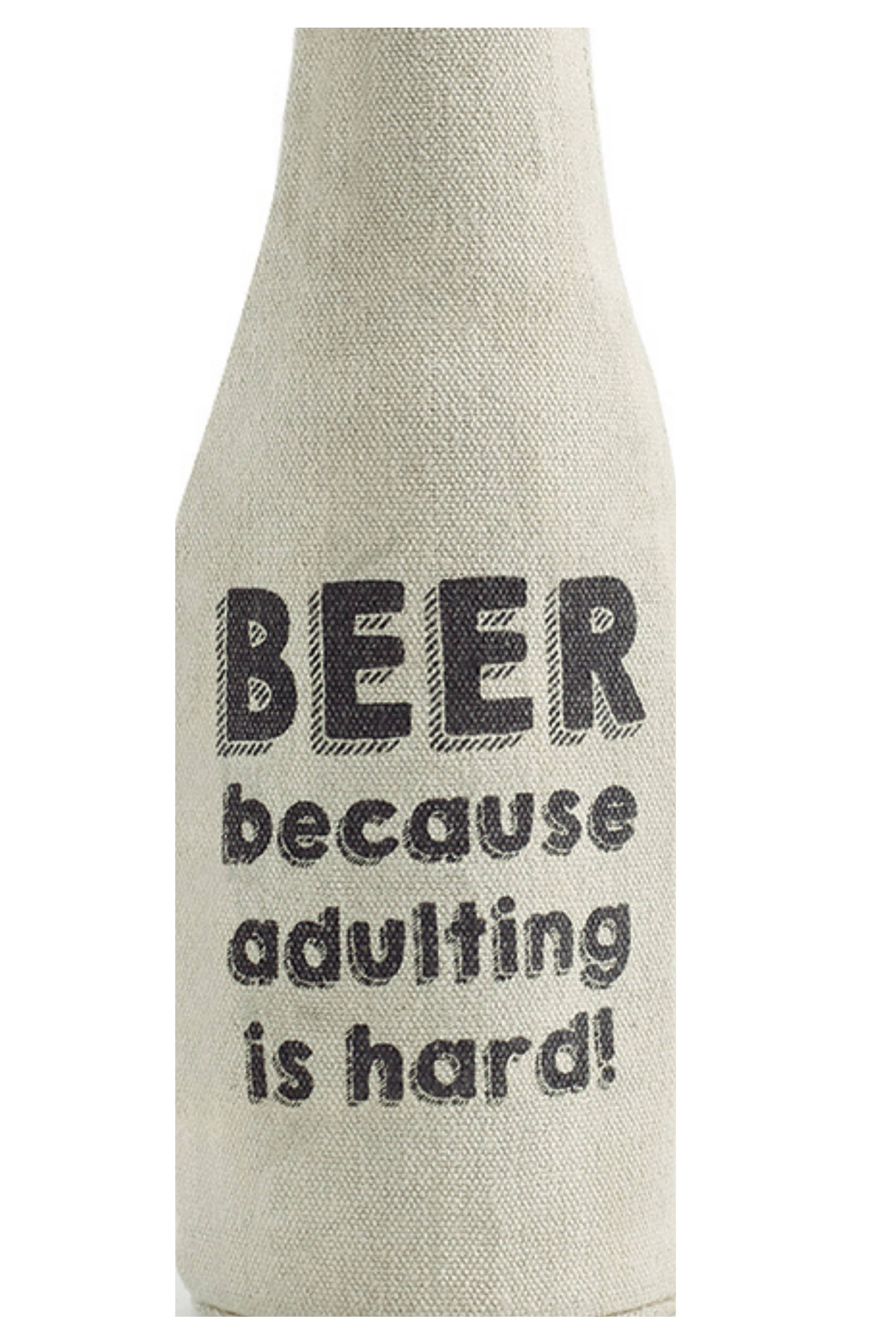 Mona B. - Wholesale Drink Huggers & Koozies - Adulting Drink Hugger Bottle Cover3