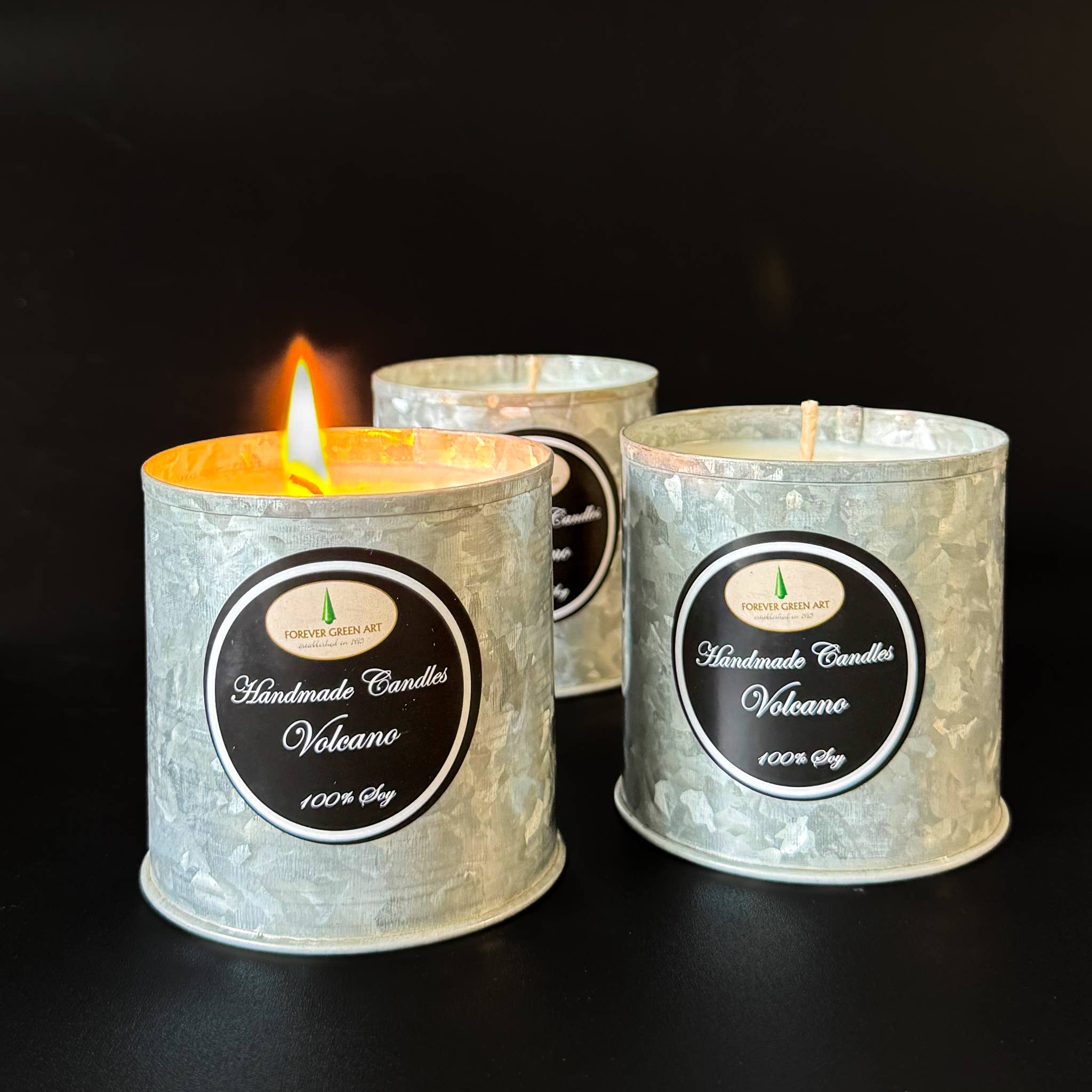 Forever Green Art - Wholesale Travel candles - 3x3 Silver & Gold Tin Cup Candle5