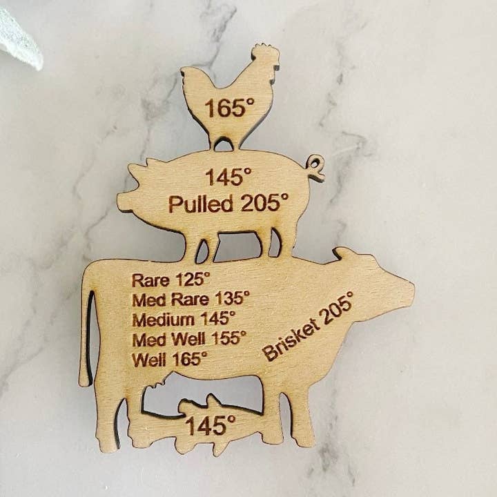 Meat Temperature, Temp for grills, fathers Day gift, gifts for Father’s Day, grill temps for wholesale by Poppys designs