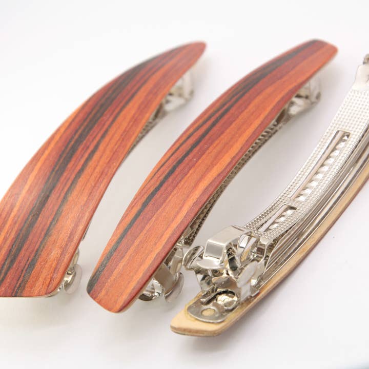 Holzkunstwerkstatt – wholesale Hårklämma - Dam – Trä hårklämma, MAXI storlek (95mm), ”rosenträ”4