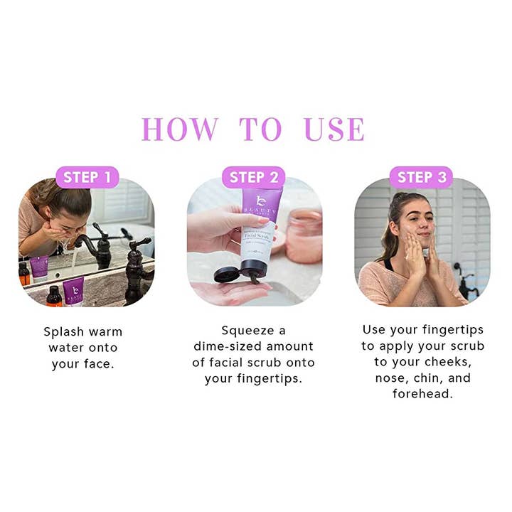 Beauty By Earth - Wholesale Facial Exfoliant/Scrub - Exfoliating Face Scrub & Wash 4oz (2 in 1)3