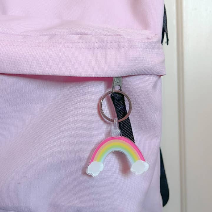 Rainbow Acrylic Keychain - Rainbow Keychain for wholesale by Riley Roo Creations