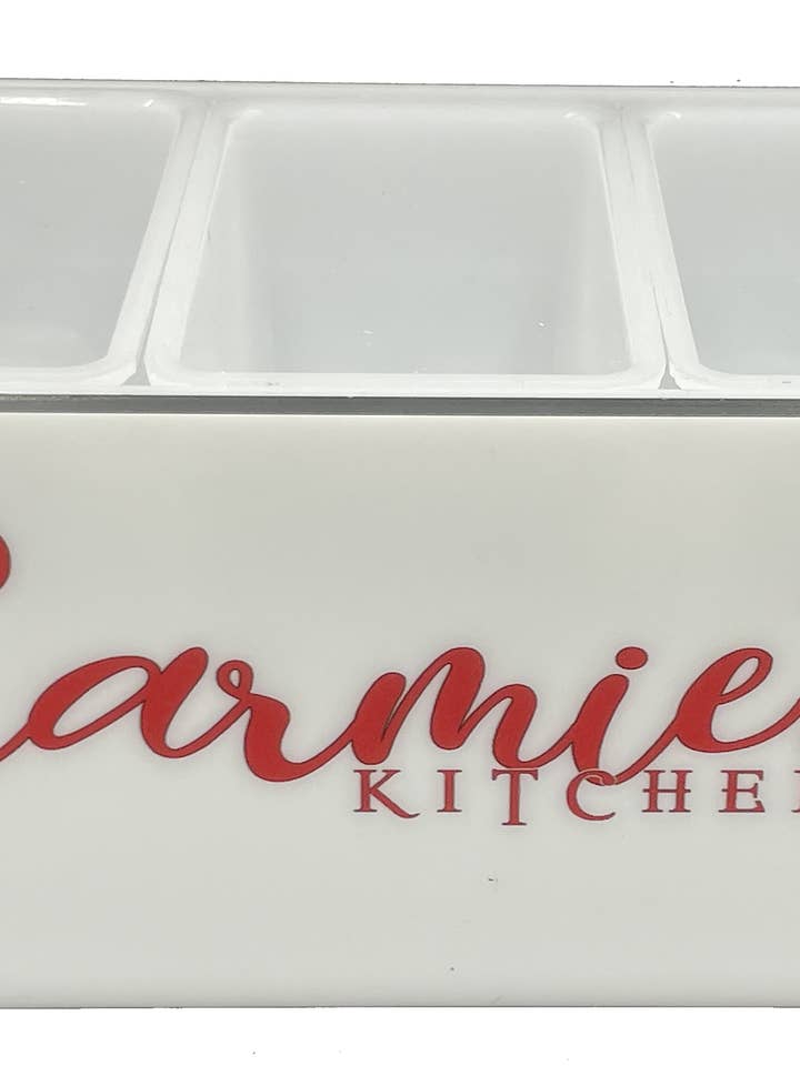 3 Part Acrylic Sampling Unit for wholesale by Carmie's Kitchen