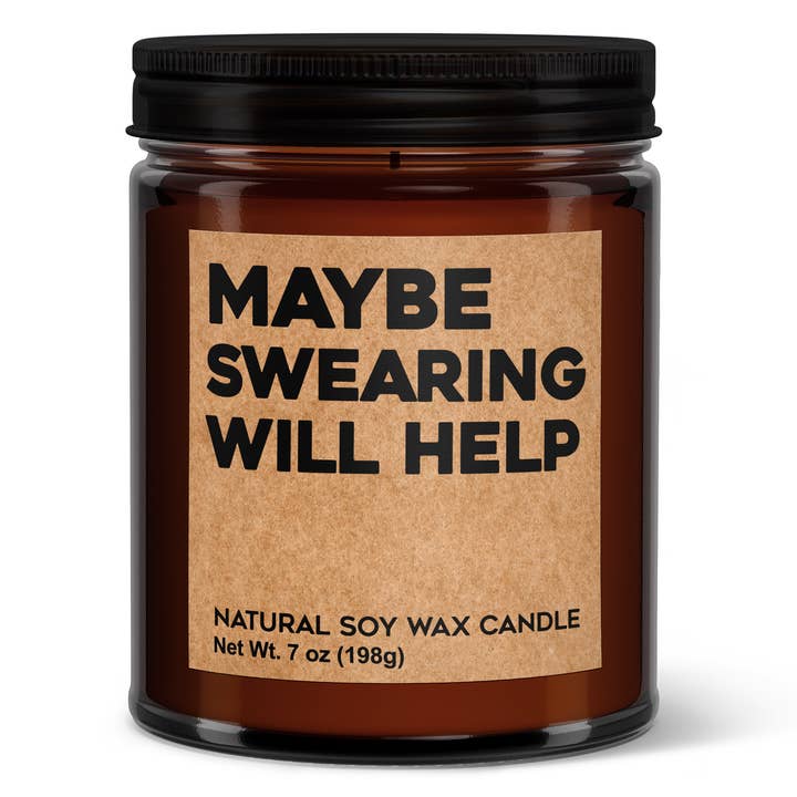 Wi-Wear - Wholesale Jar/Filled Candle - Maybe Swearing Will Help Soy Candle - Votive Soy Candle