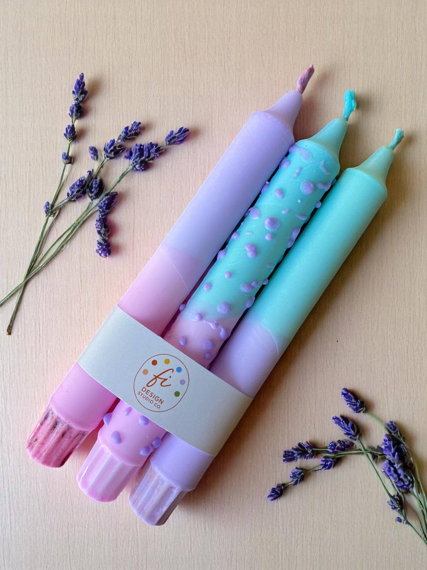 Kupkup HB. - Fi Design Studio Co. - Wholesale Tapered Candle/Candlestick - Joyful Glow| Bubble Sorbet| 2.3x20 cm1