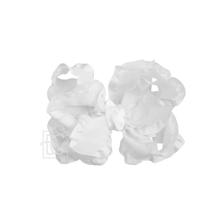 Beyond Creations, LLC - Wholesale Hair Bow - Kids - DOUBLE RUFFLE BOW ON CLIP21