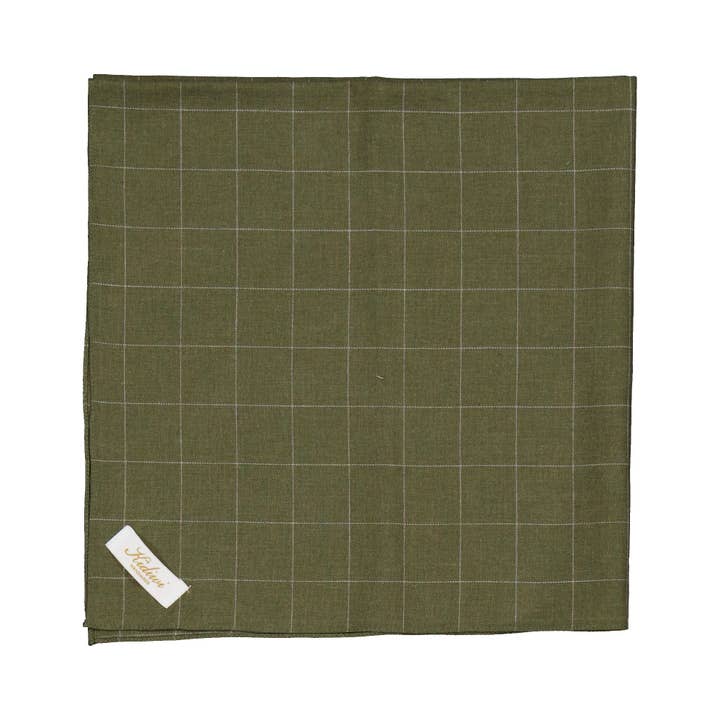 Nigelle XL, square 60x60cm, khaki checkered for wholesale by Kidiwi handmade