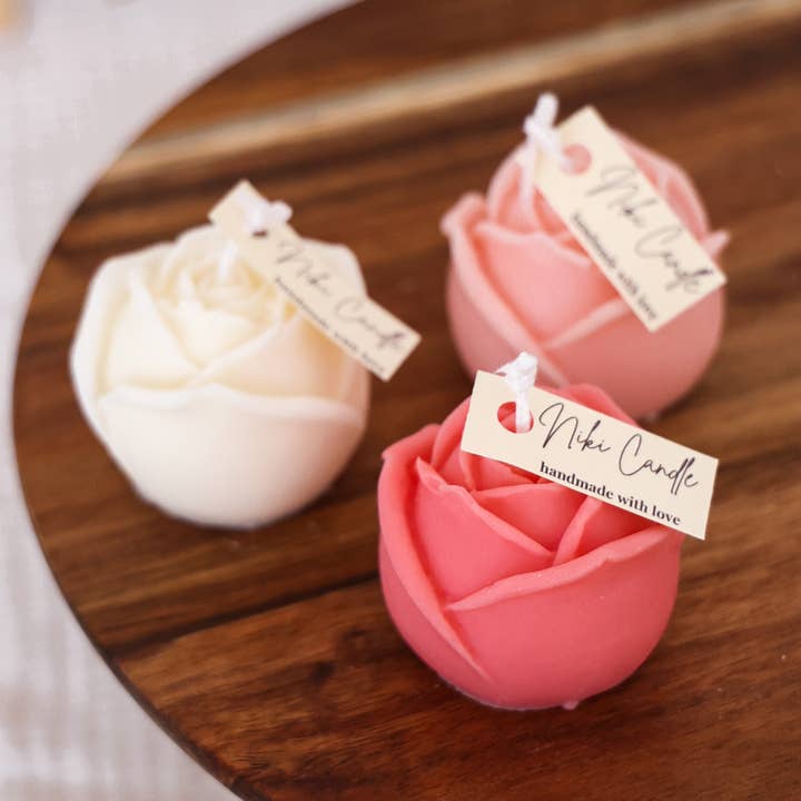 Niki Candle - Wholesale Novelty Candle - rose3