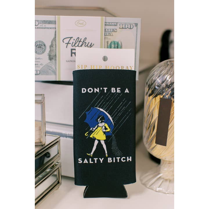 Sip Hip Hooray - Wholesale Drink Huggers & Koozies - Don't Be a Salty Bitch Slim Can Cooler