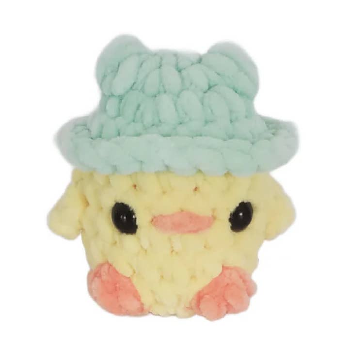 Crochet Duck in a Frog Hat for wholesale by Cute N Sassy