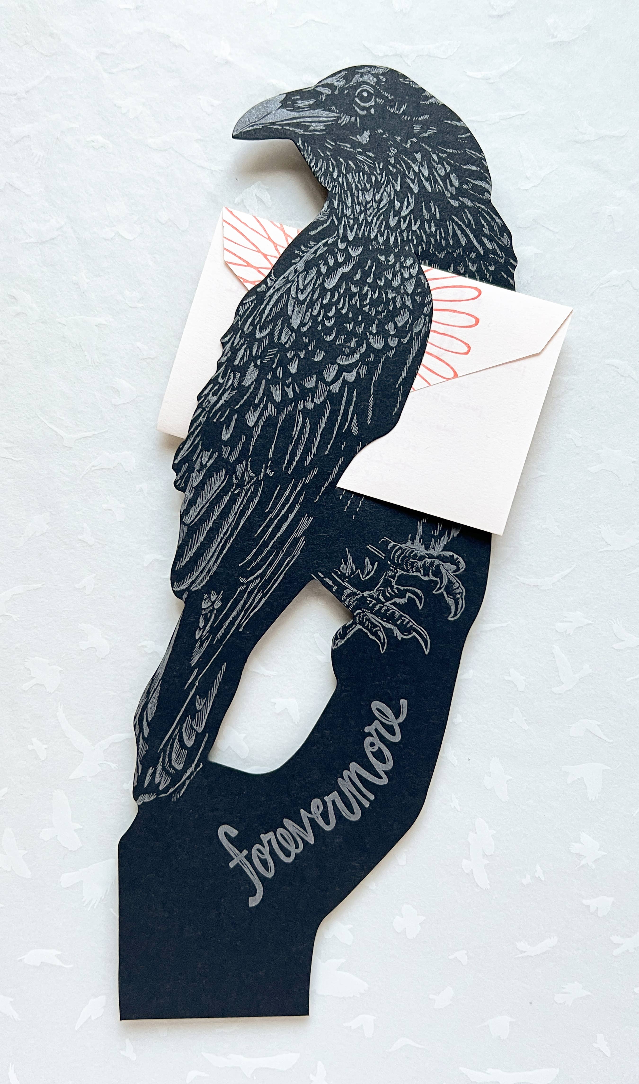 Blackbird Letterpress – Großhandel Grußkarten für den Alltag – Raven Forevermore Geschenkkarte3