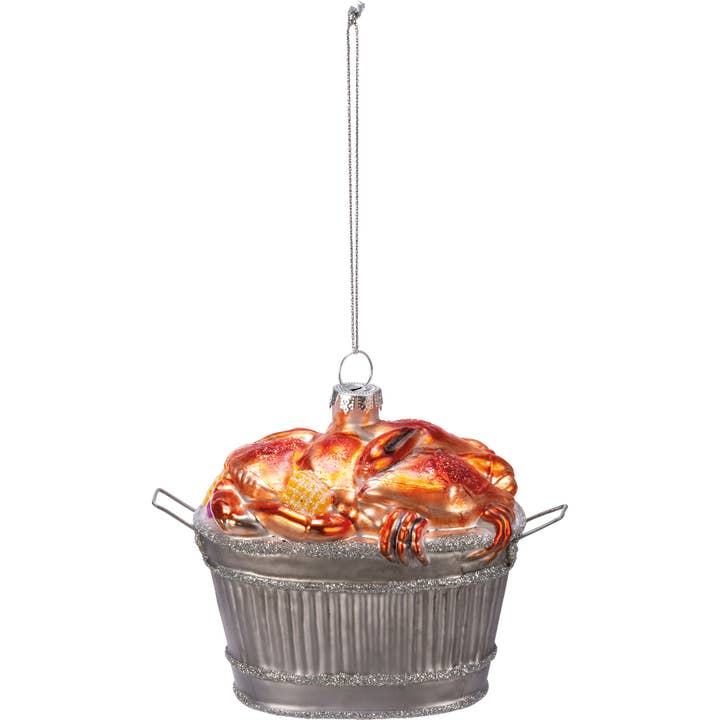 Primitives by Kathy - Wholesale Ornament - Glass Crab Bushel Ornament