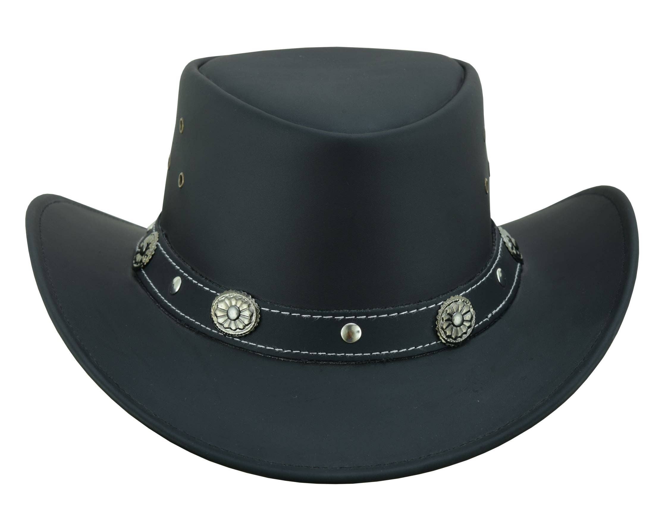 Lesa collection inc - Wholesale Cowboy Hat - Unisex - Capri Leather Hat Water Resistant Leather Cowboy  Western Ha8