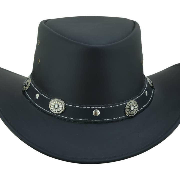 Lesa collection inc - Wholesale Cowboy Hat - Unisex - Capri Leather Hat Water Resistant Leather Cowboy Western Ha8