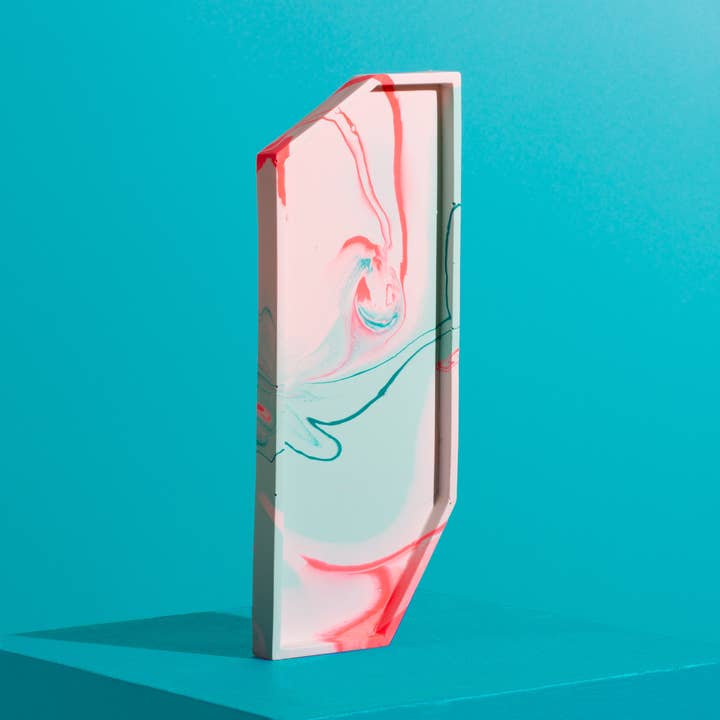 Jesmonite Tray - Mint & Teal for wholesale by Misshandled