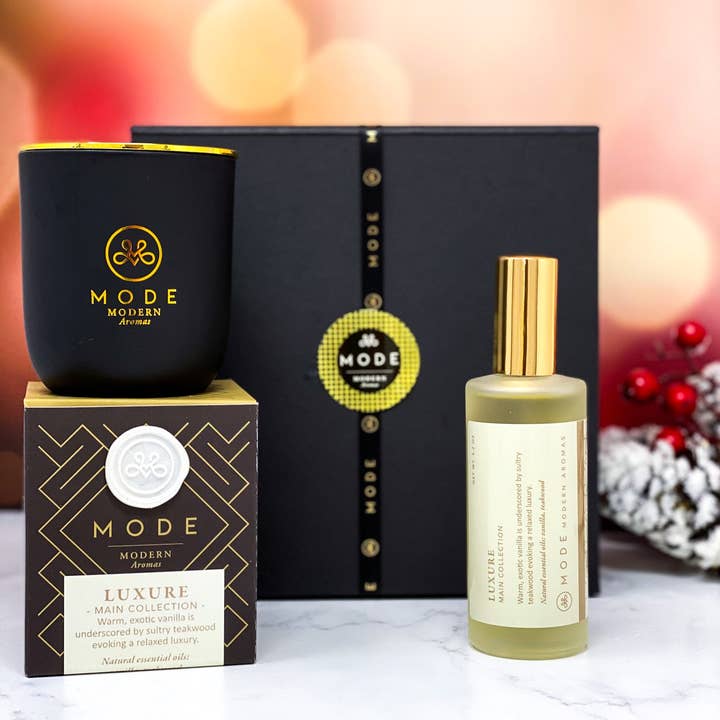 Set de regalo de lujo: vela y bruma aromática para venta al por mayor de MODE modern aromas