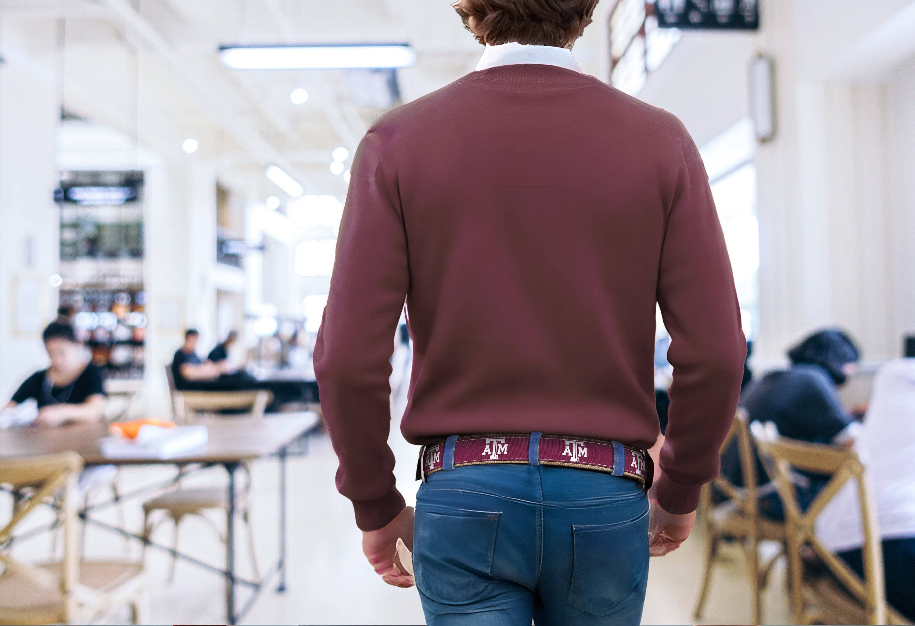 Zep-Pro - Wholesale Belt - Men's - Texas A&M Aggies Men's Collegiate Woven Ribbon Belt.2