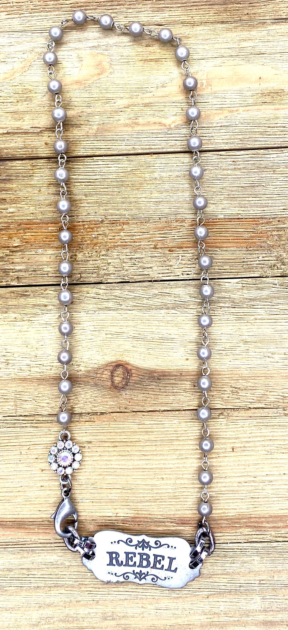 Sandra Ling Designs - Wholesale Pendant/Charm Necklace - Necklace Vintage Stamped Bar with Navajo like Chain4