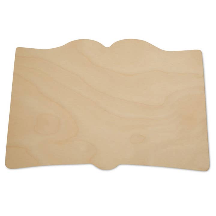 6-1/2" Open Book Wood Cutout for wholesale by Woodpeckers Crafts