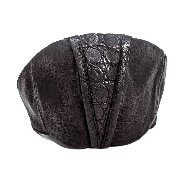 MOTO RETREAT Sort Læderansigtsmaske for engroshandel hos JUNGLE TRIBE