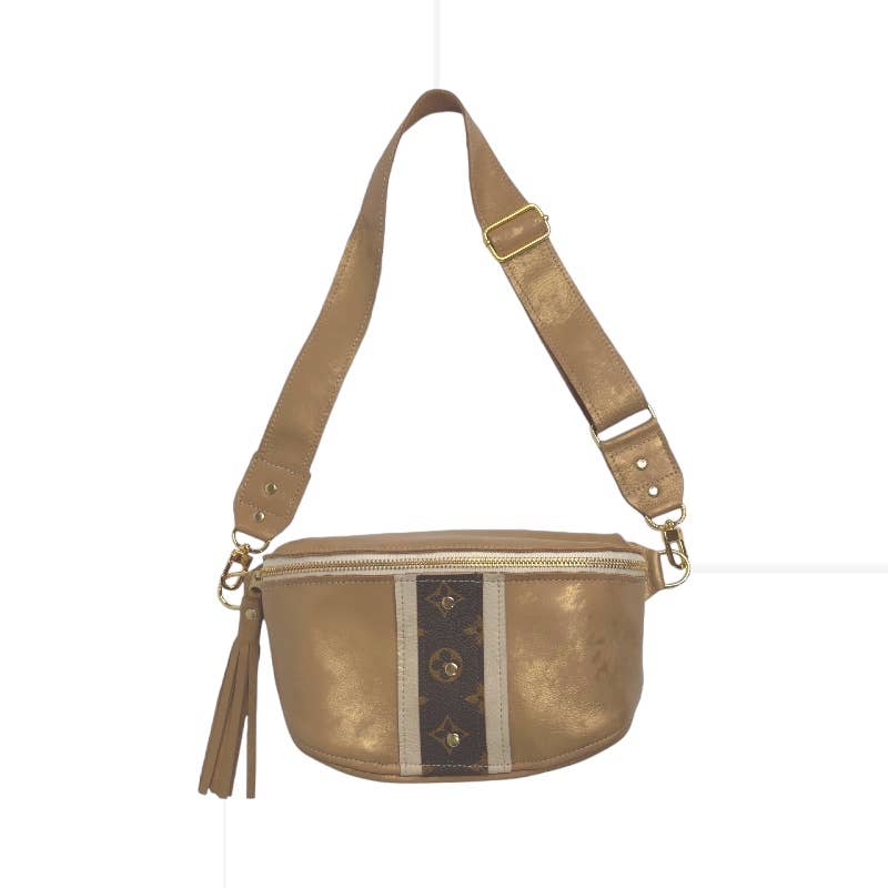 Beaudin - Wholesale Belt Bag - Women's - Britt Belt Bag In Bronze Leather | Upcycled LV2