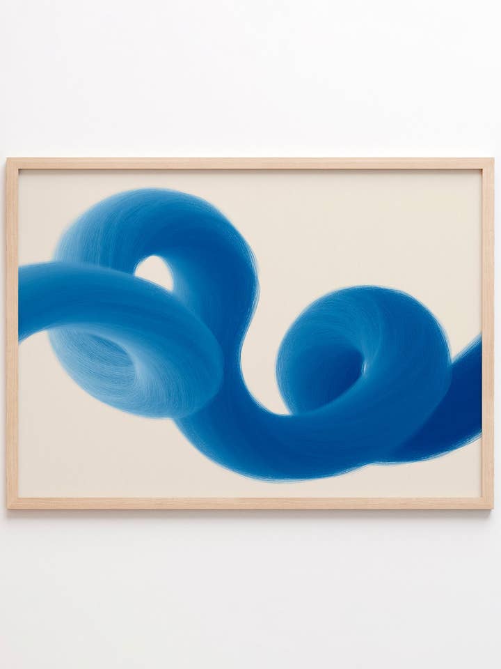 Bold Move N°7 - affisch med blå konsttryck (begränsad upplaga) för wholesale av MAISON CHARLOT