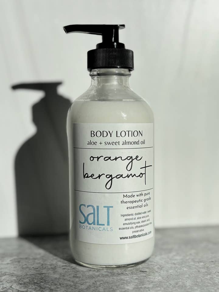 Orange Bergamot Lotion for wholesale by Salt Botanitcals