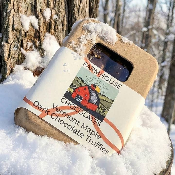 Farmhouse Chocolates - Wholesale Chocolate Box - 4 Piece Dark Chocolate Truffle Vermont Maple0