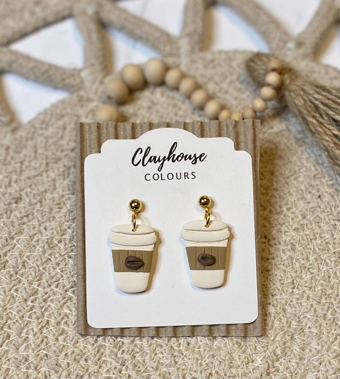 Clayhouse Colours - Vente Boucles d'oreilles pendantes - Les amateurs de café0
