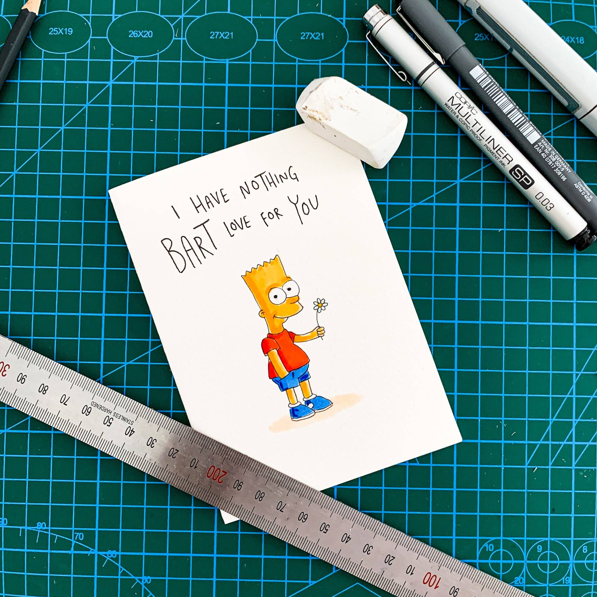 Well Drawn - Wholesale Love card - I Have Nothing Bart Love For You3