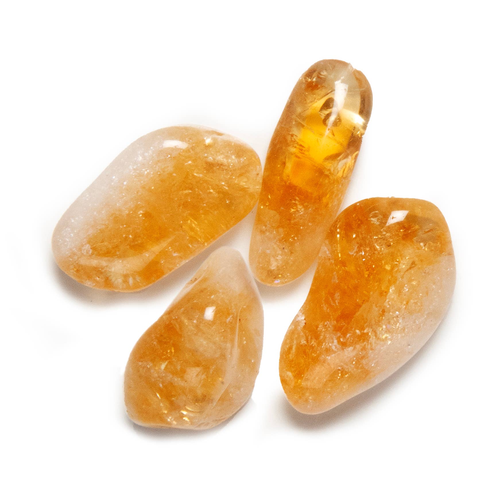 British Fossils – wholesale Spiritual stone/crystal – Large Citrine Tumbled Gemstones Pack1