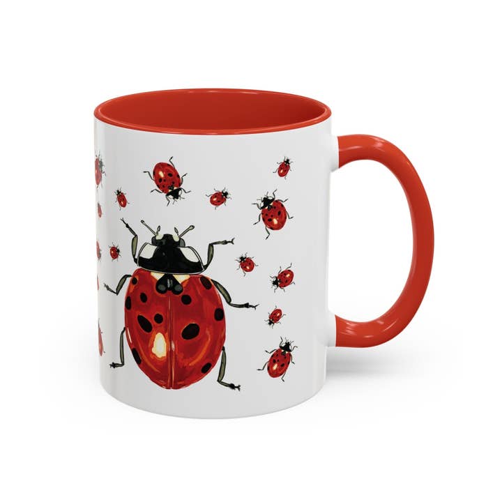 Blue Cava - Wholesale Coffee Mug - Ladybug Two Tone Ceramic Mug (11oz & 15oz)17