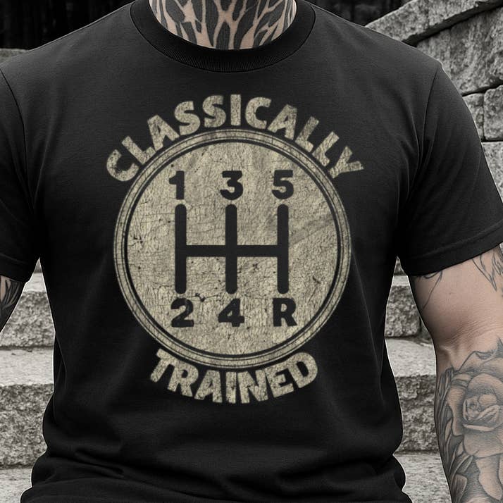 T-Shirt Sweatshirt Old School Manual Shift Driver Graphic for wholesale by STRONG N FREE CDN