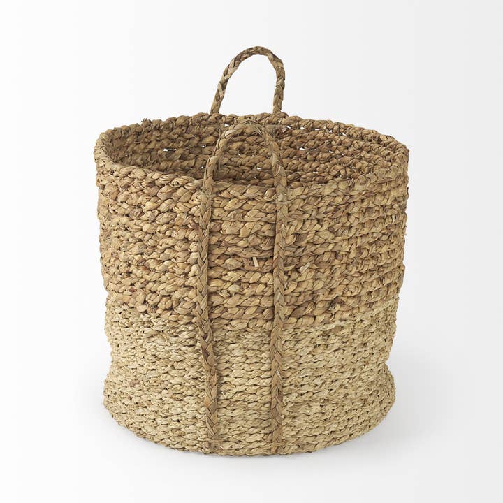 Set Of Three Two Tone Wicker Storage Baskets for wholesale by HomeRoots