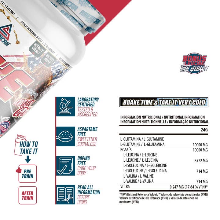 AMERICAN SUPLEMENT S.L. - Wholesale Oral Supplement/Vitamin - American Supplement | Bcaa's with Deluxe Glutamine 300 g5