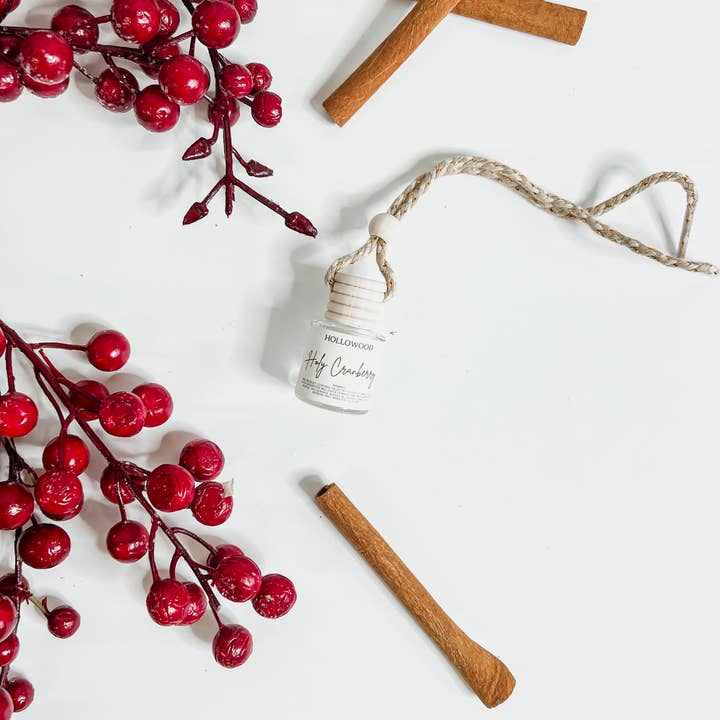Hollowood Home and Candle - Wholesale Car Freshener - Unisex - HOLY CRANBERRY | HOLIDAY | CAR DIFFUSER