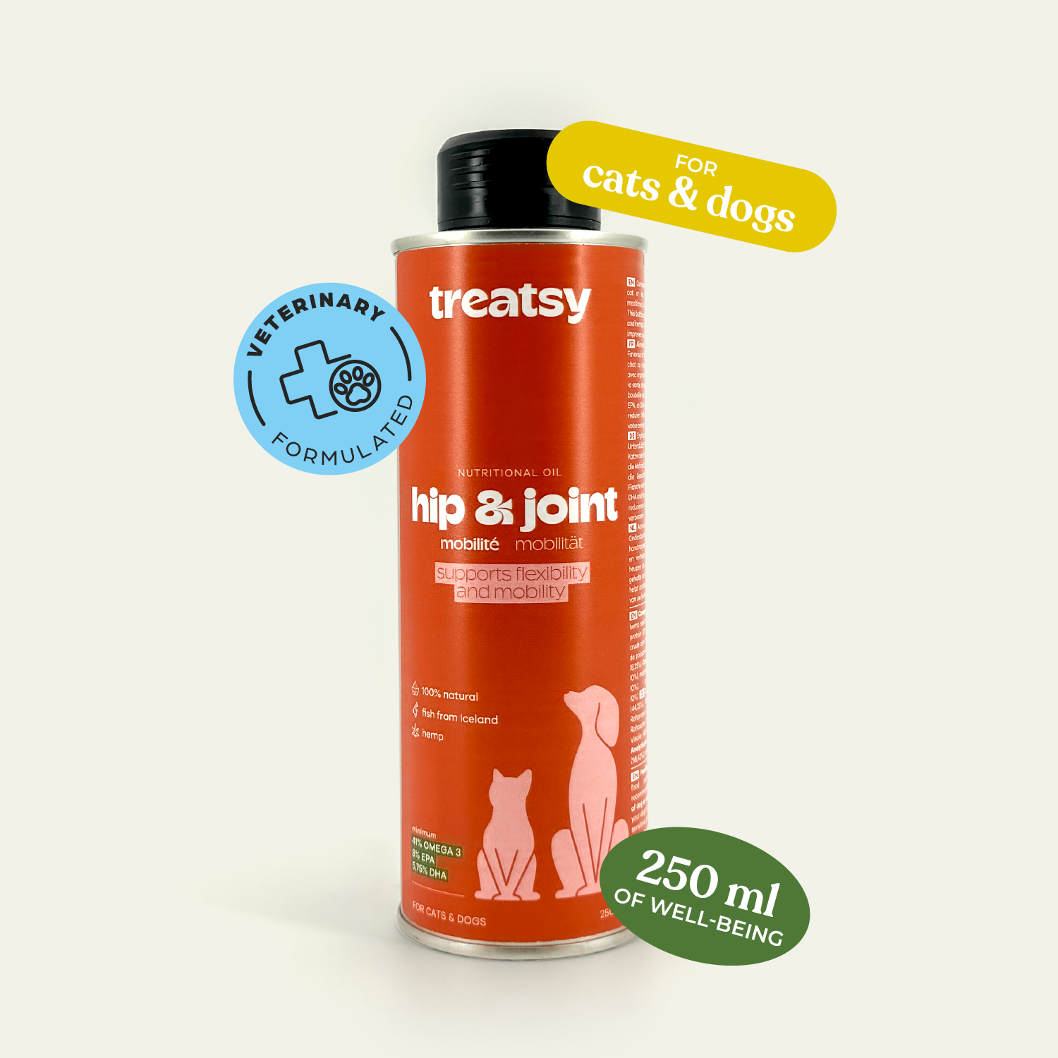 Treatsy - Wholesale Pet Supplement - Cat/Dog - Hip and Joint Nutritional Oil for Dogs and Cats | Natural 2