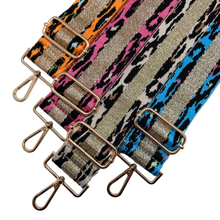 Metallic Leopard Stripe - Assorted colors for wholesale by Cthru Purses