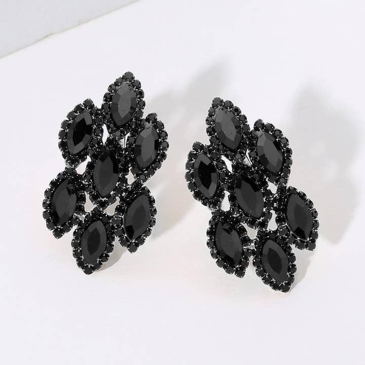 Sensibling Corp. - Wholesale Clip-On Earrings - Marquise Stone Embellished Clip On Earrings15