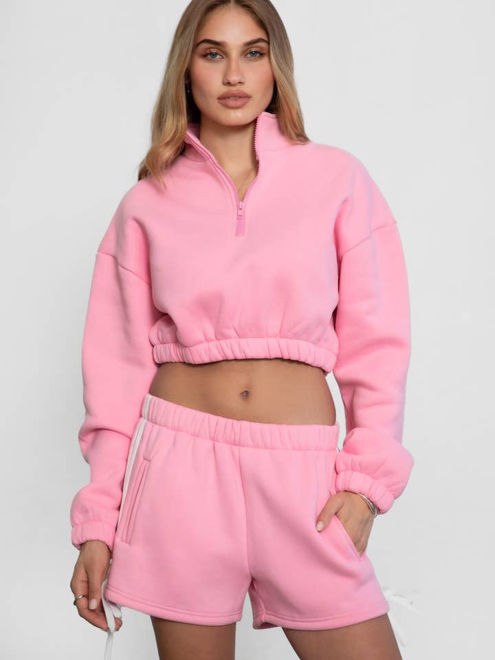 TICTOC - Wholesale Shorts - Women's - SUNNI Casual Mid Rise Plush Fleece Shorts25