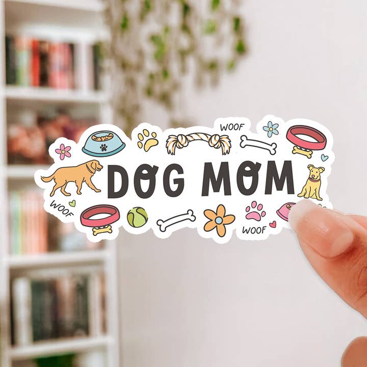 Dog Mom Sticker for wholesale by Oats & Honey