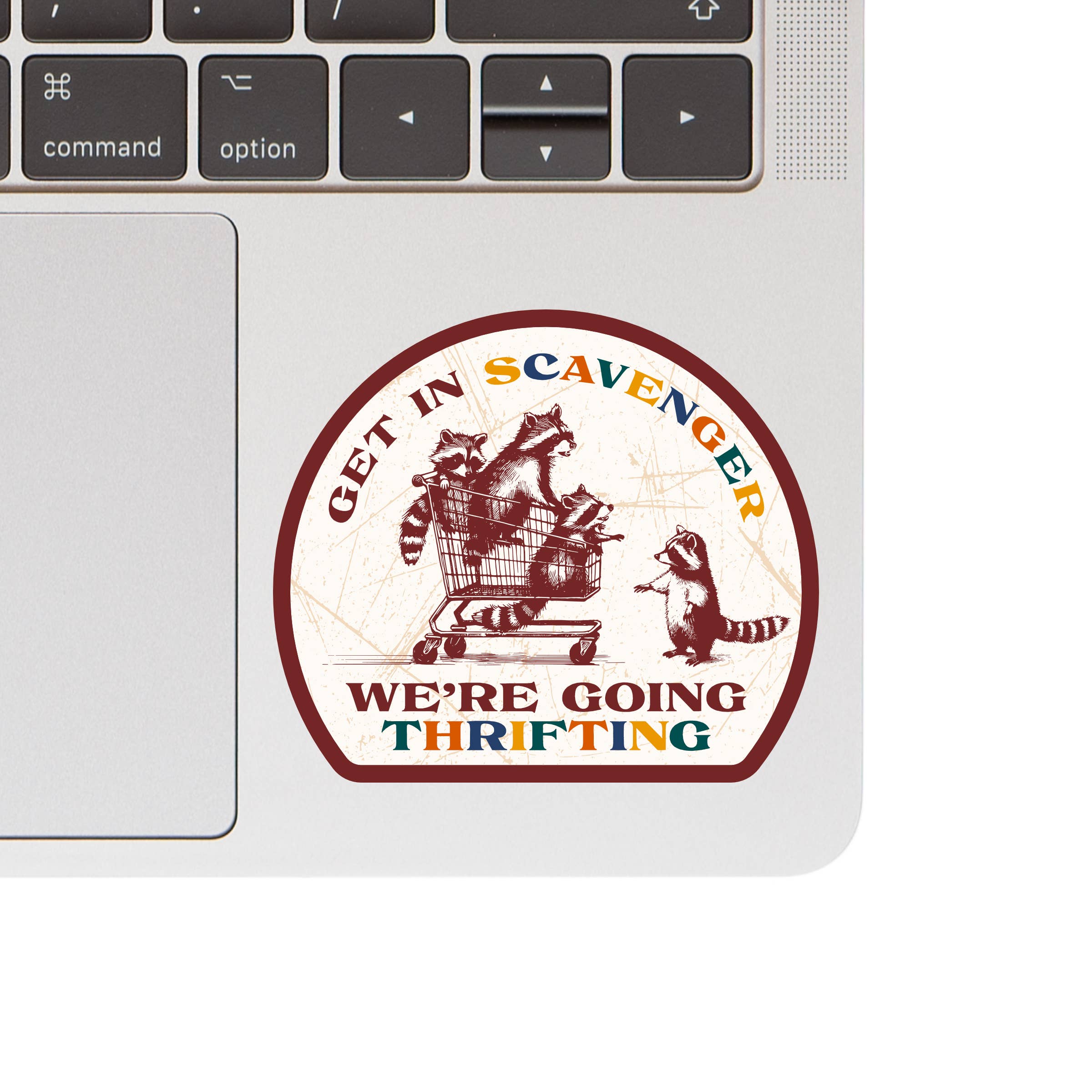 Juju and Moxie - Vente Autocollant - Autocollant en vinyle de haute qualité avec raton laveur mignon et drôle de friperie1