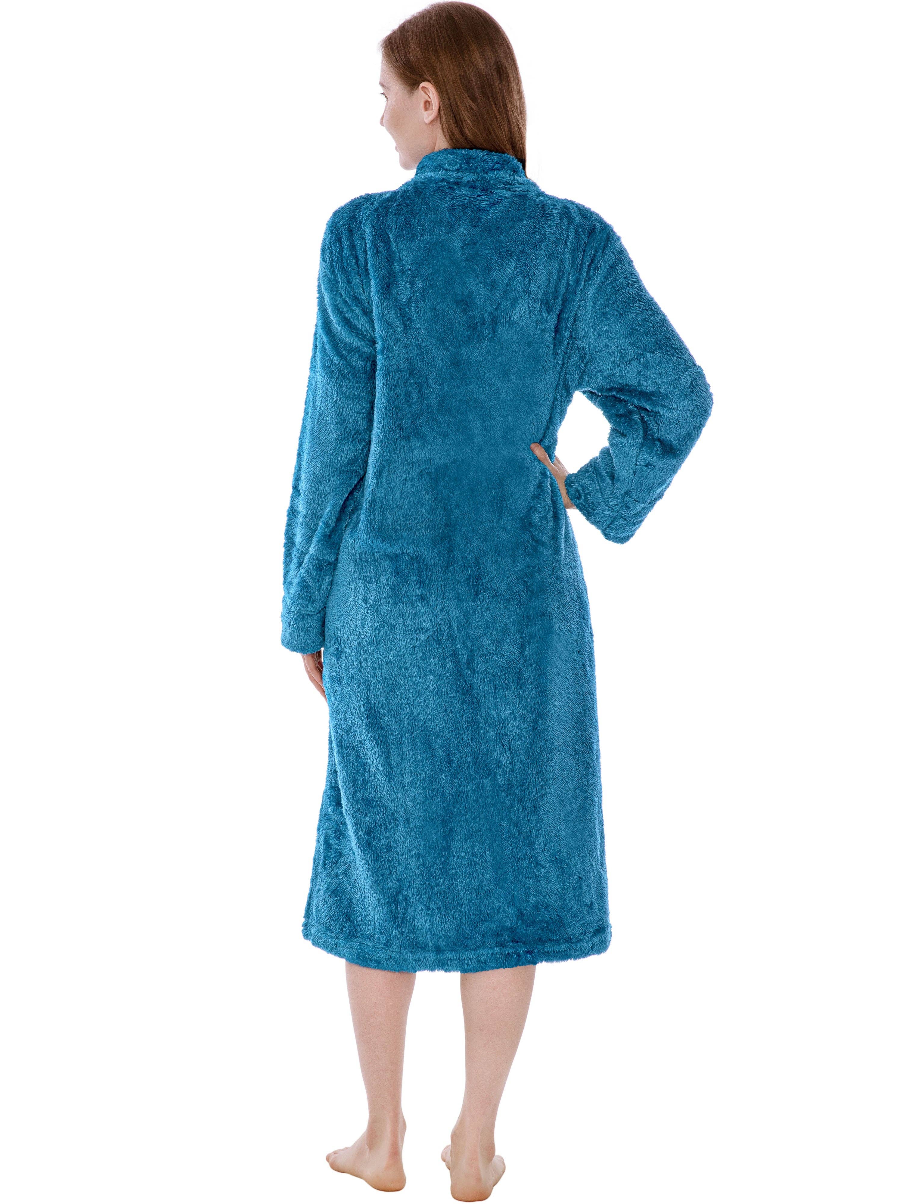 Pavilia - Wholesale Robe - Women's - Women's Sherpa Housecoat Zipper Robe12