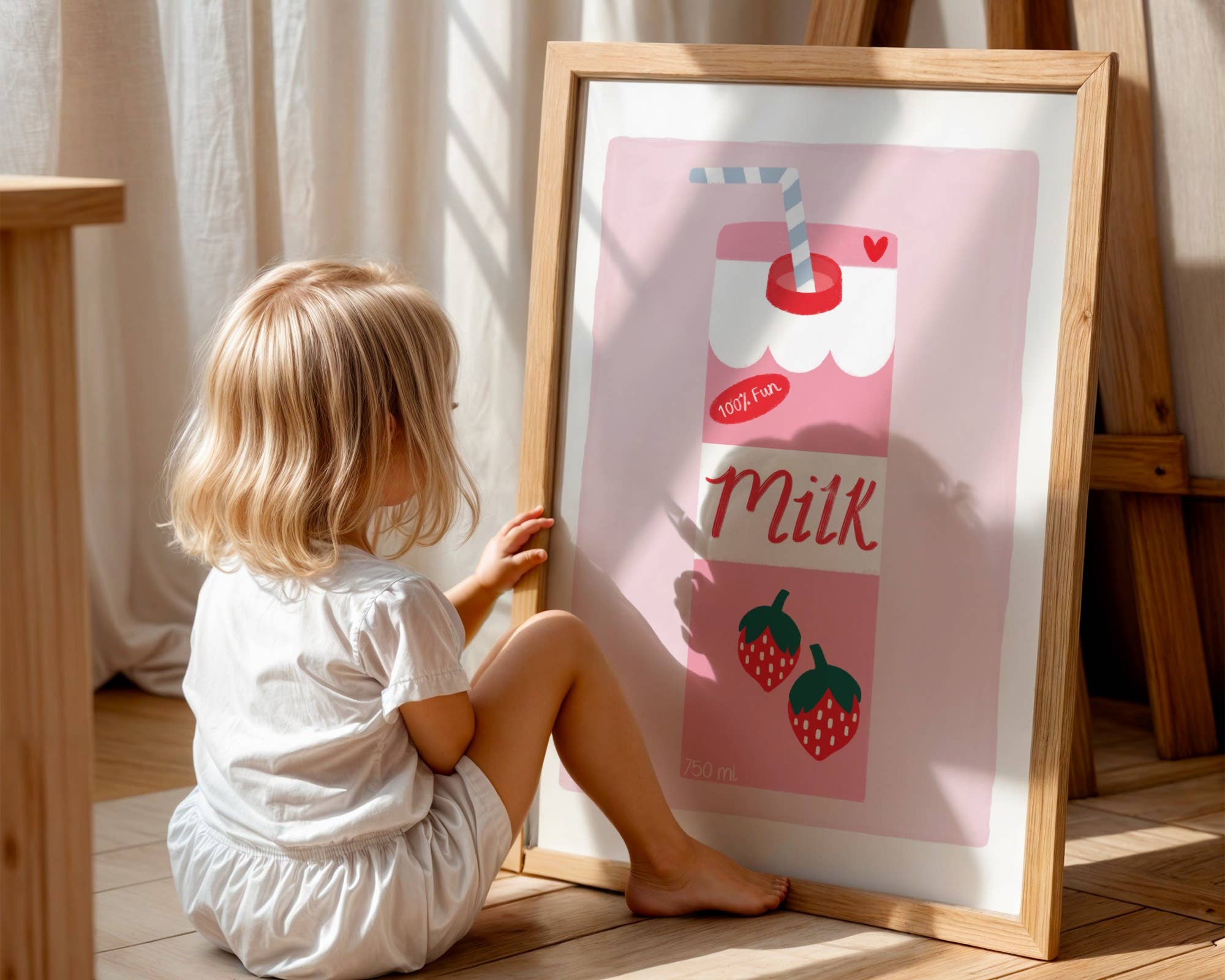 Emmy James Studio - Wholesale Art Print - Strawberry Milk Art Print0