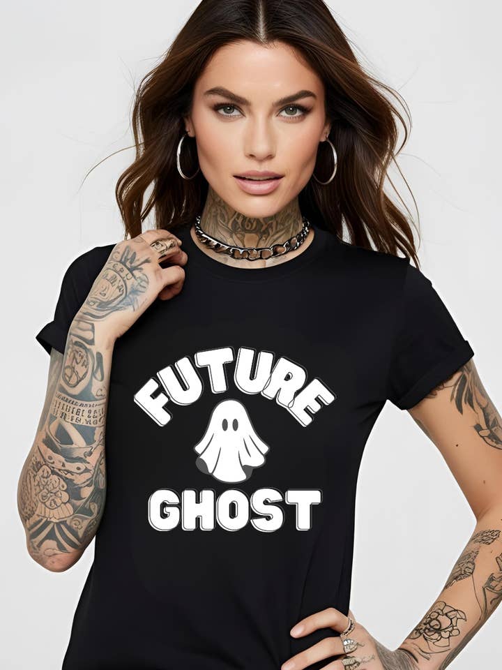 Futura Maglietta Gotica Fantasma Gotico in Cotone per la vendita all'ingrosso da parte di Brick Shirt House