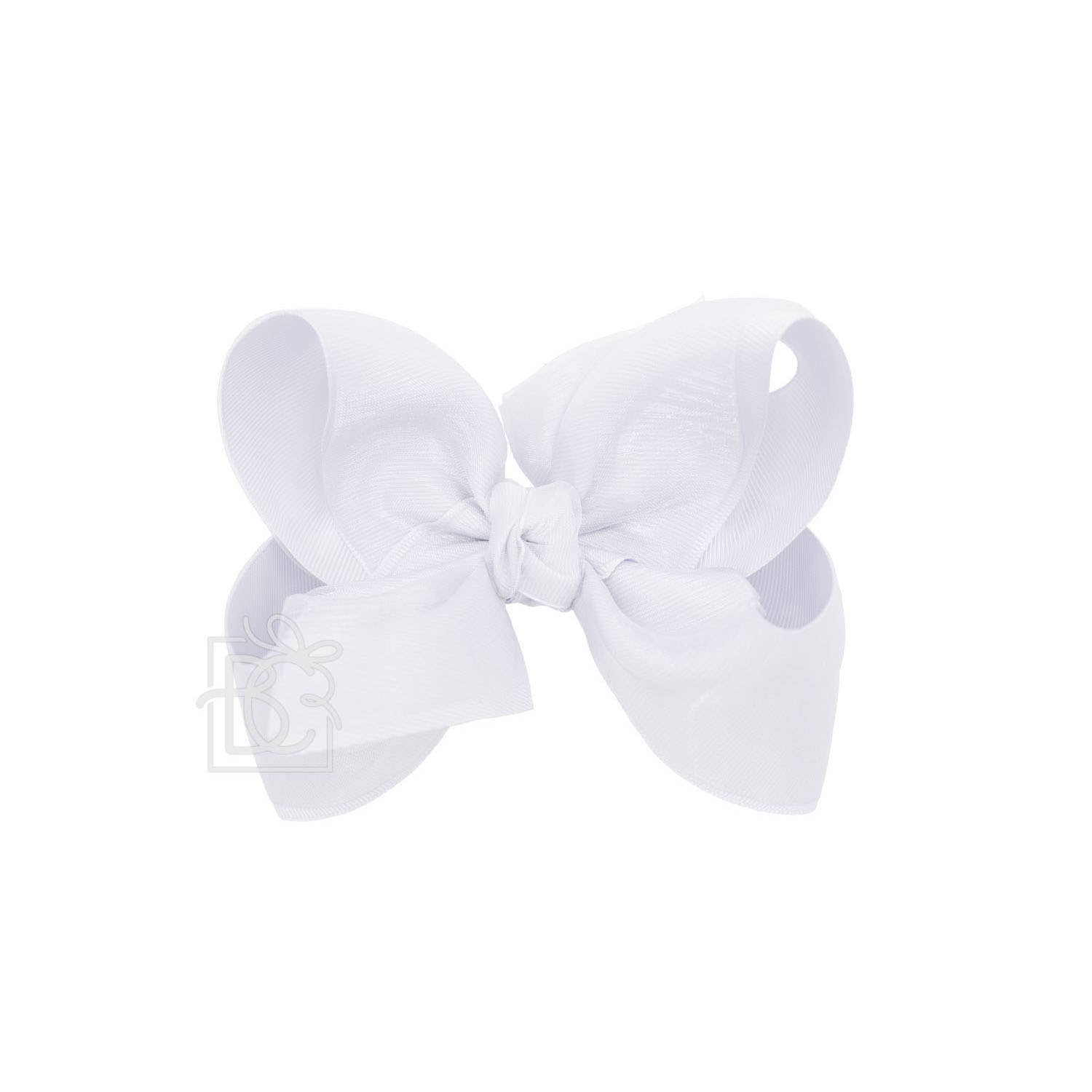 Beyond Creations, LLC – wholesale Hair bow – Kids – LAYERED ORGANZA/GROSGRAIN BOW ON CLIP47