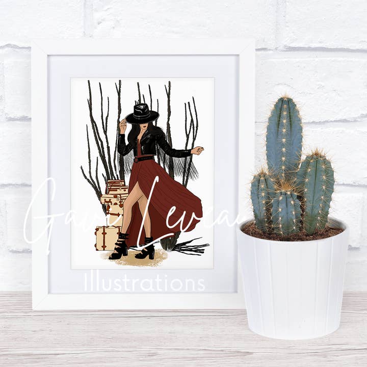 The Fashionista Art Print for wholesale by Gavi Leveaux
